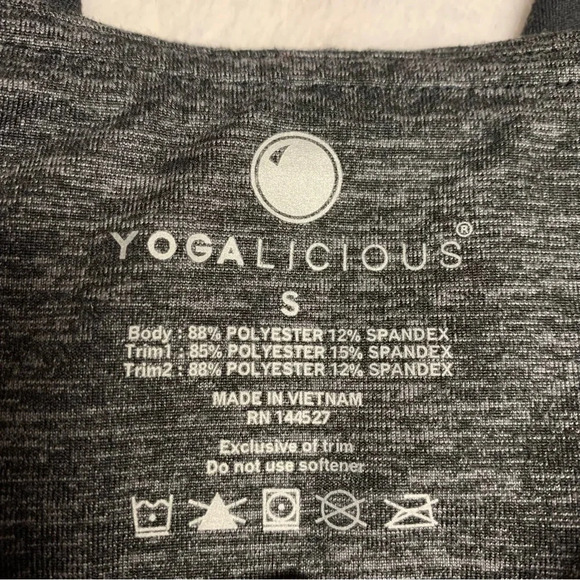 Yogalicious dark gray/black pants size small.  In great condition - Picture 2 of 9
